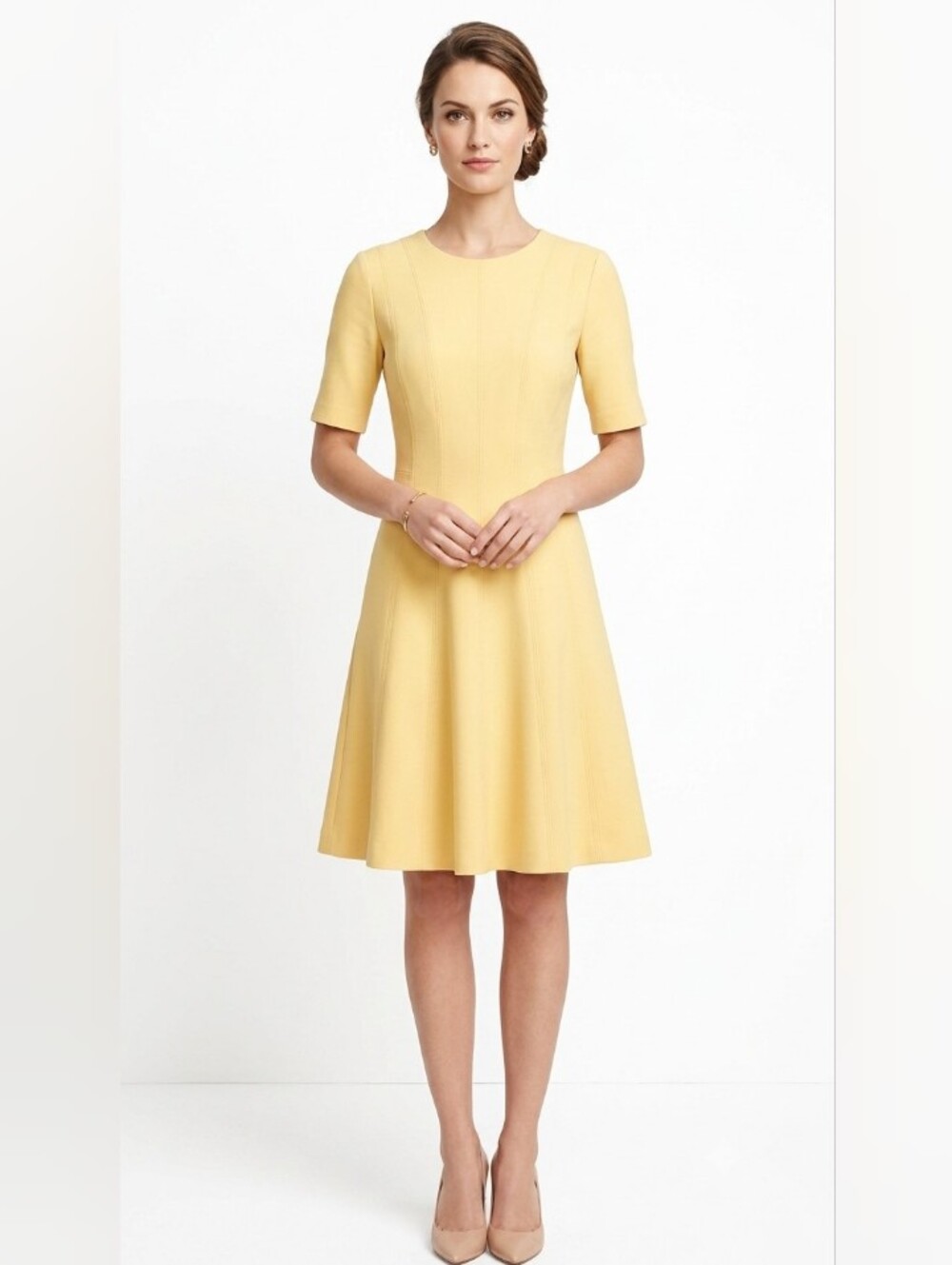 NWOT Banana Republic Yellow A-Line Dress Sz0